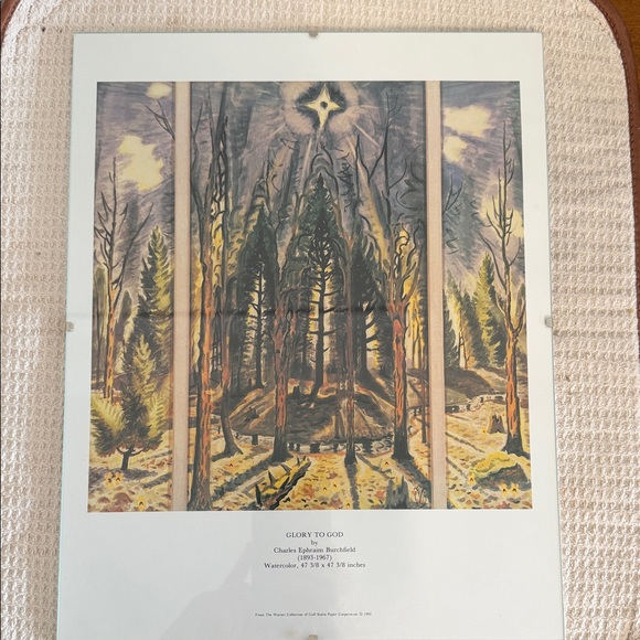 Glory To God 11”x14” Watercolor print by Charles Ephraim Burchfield and Frame - Picture 5 of 10